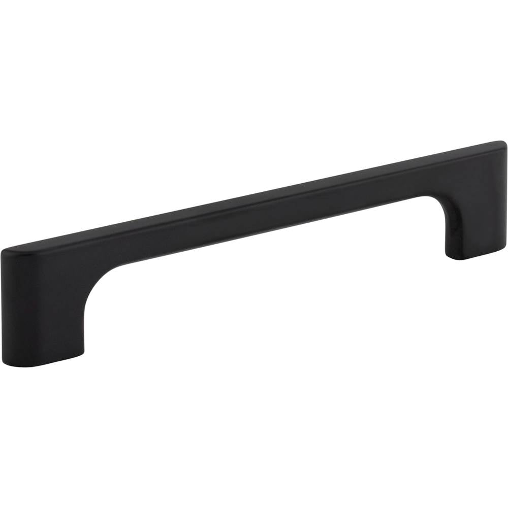 Jeffrey Alexander - 128 mm Center-to-Center Matte Black Asymmetrical Leyton Cabinet Pull - Matte Black