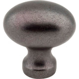 1-3/16'' Overall Length Gun Metal Football Bordeaux Cabinet Knob