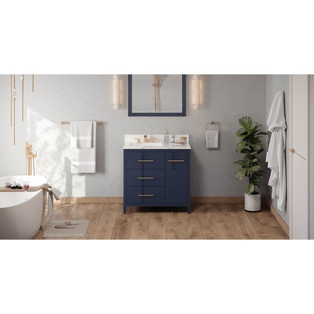 36'' Black Katara Vanity, left offset