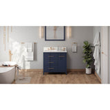 36'' Black Katara Vanity, left offset