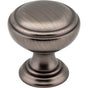Jeffrey Alexander - 1-1/4'' Diameter Brushed Pewter Tiffany Cabinet Knob - Brushed Pewter