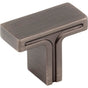 Jeffrey Alexander - 1-3/8'' Overall Length Brushed Pewter Rectangle Anwick Cabinet Knob - Brushed Pewter