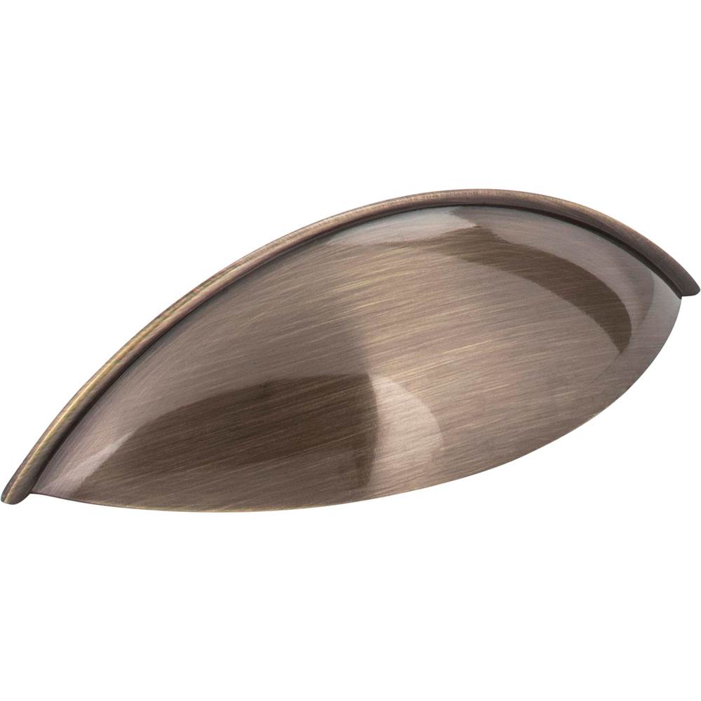 Jeffrey Alexander - 96 mm Center-to-Center Brushed Antique Brass Bordeaux Cabinet Cup Pull - Brushed Antique Brass