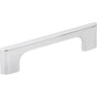 Jeffrey Alexander - 96 mm Center-to-Center Polished Chrome Asymmetrical Leyton Cabinet Pull - Polished Chrome