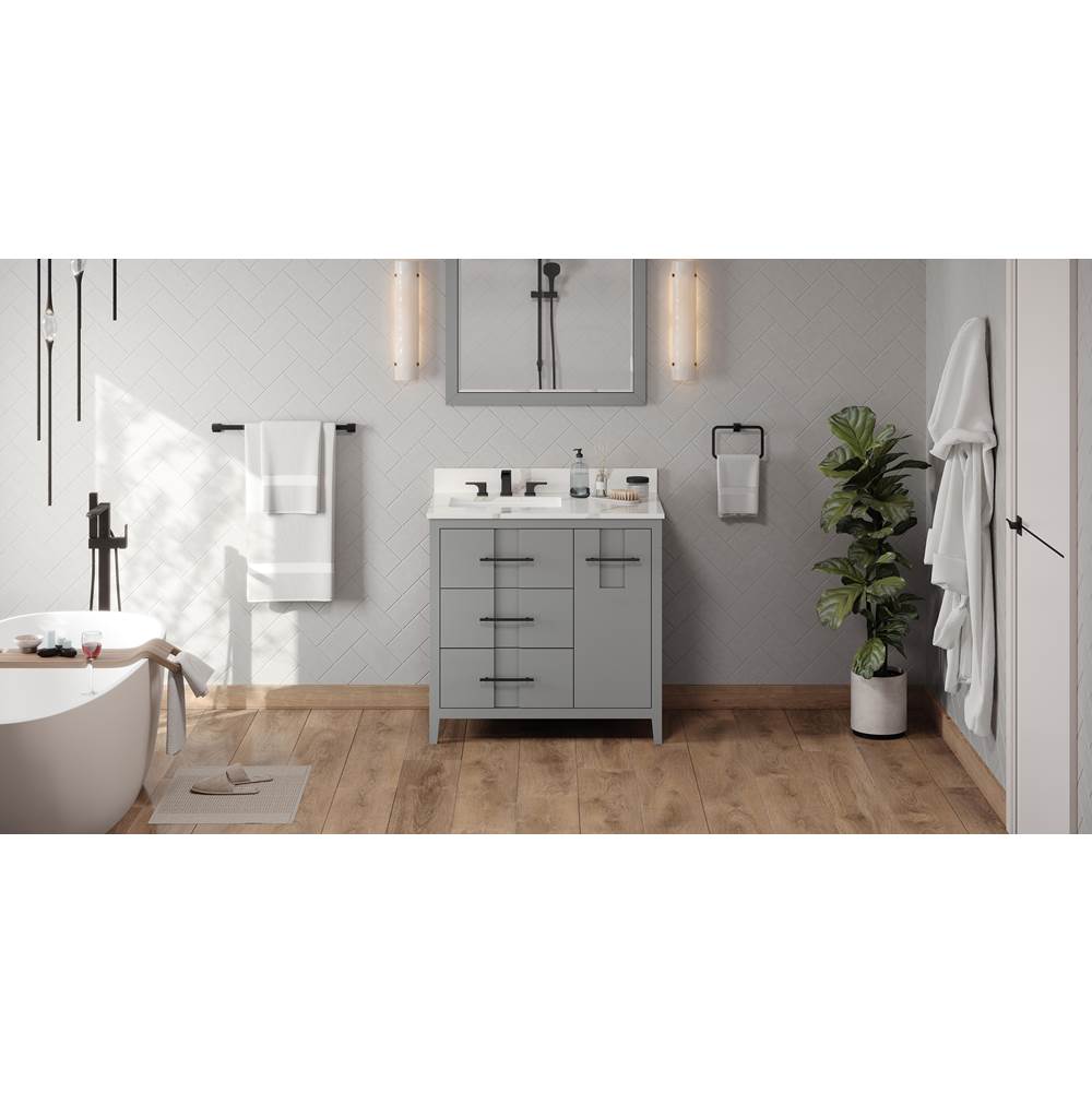 36'' Black Katara Vanity, left offset