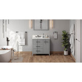 36'' Black Katara Vanity, left offset