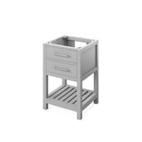 24'' Grey Wavecrest Vanity, White Carrara Marble Vanity Top, undermount rectangle bowl