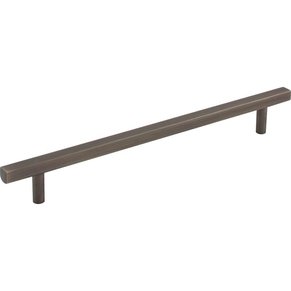 Jeffrey Alexander - 192 mm Center-to-Center Brushed Pewter Square Dominique Cabinet Bar Pull - Brushed Pewter