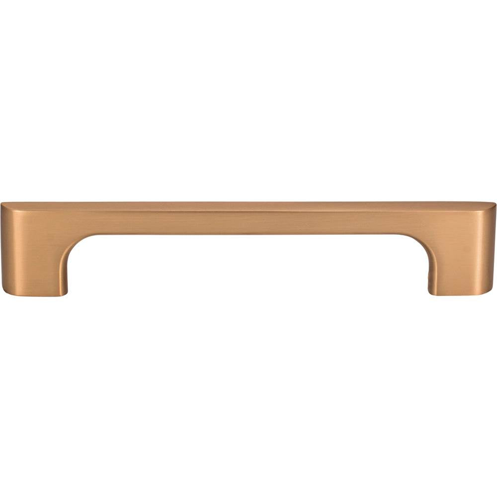 128 mm Center-to-Center Satin Bronze Asymmetrical Leyton Cabinet Pull