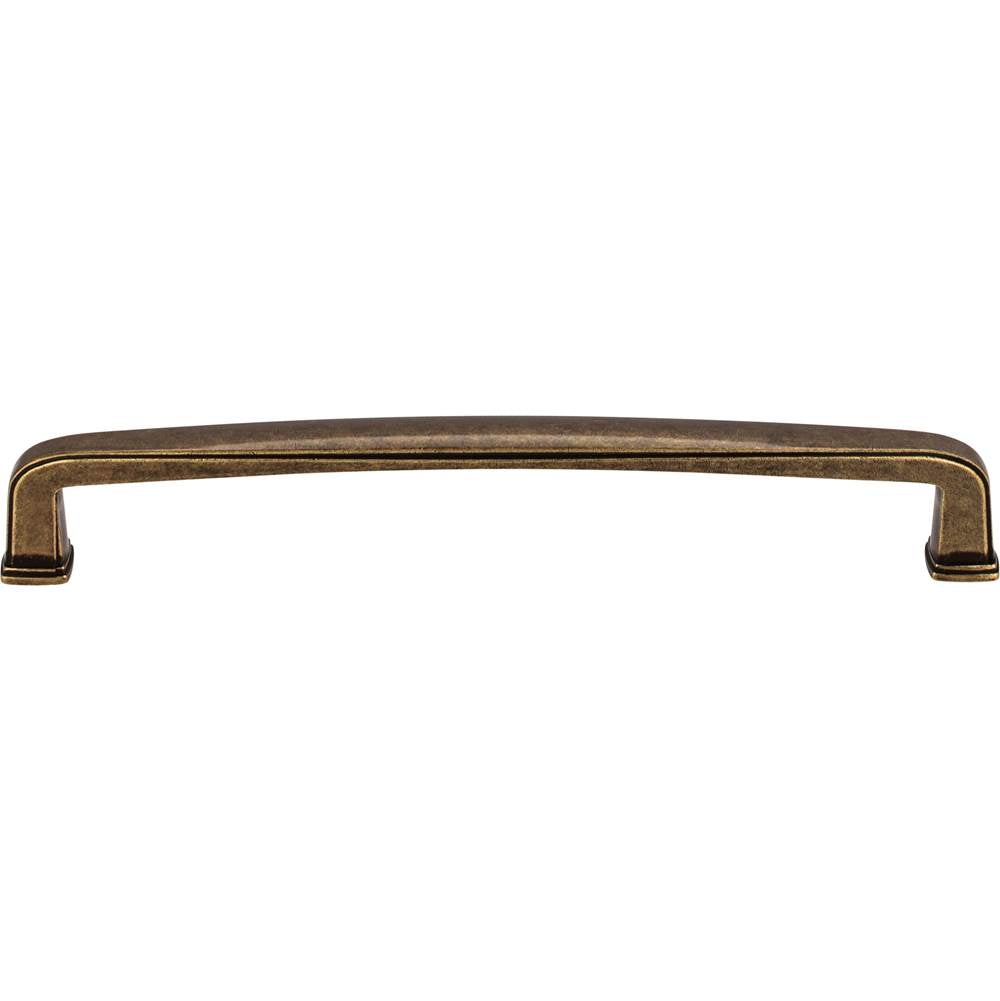 160 mm Center-to-Center Lightly Distressed Antique Brass Square Milan 1 Cabinet Pull