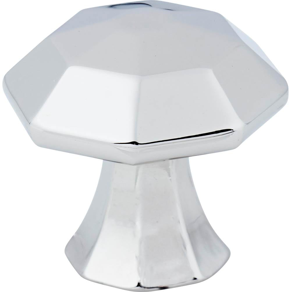 Jeffrey Alexander - 1-1/4'' Overall Length Polished Chrome Octagonal Wheeler Cabinet Knob - Polished Chrome