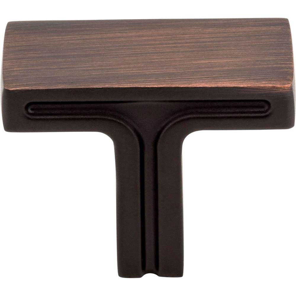 1-3/8'' Overall Length Brushed Oil Rubbed Bronze Rectangle Anwick Cabinet Knob
