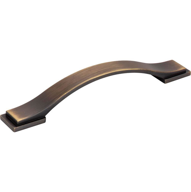 Jeffrey Alexander - 128 mm Center-to-Center Antique Brushed Satin Brass Strap Mirada Cabinet Pull - Antique Brushed Satin Brass