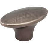 Jeffrey Alexander - 1-7/8'' Overall Length Brushed Pewter Oval Hudson Cabinet Knob - Brushed Pewter