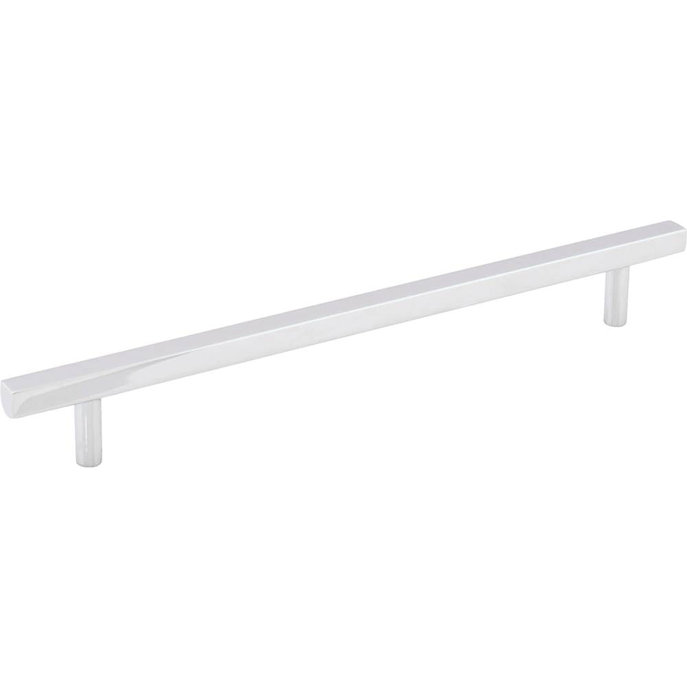 Jeffrey Alexander - 192 mm Center-to-Center Polished Chrome Square Dominique Cabinet Bar Pull - Polished Chrome
