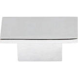 1-9/16'' Overall Length Polished Chrome Rectangle Mirada Cabinet Knob