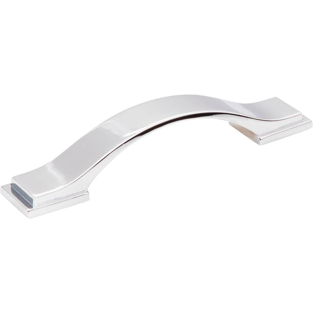 Jeffrey Alexander - 96 mm Center-to-Center Polished Chrome Strap Mirada Cabinet Pull - Polished Chrome