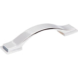 Jeffrey Alexander - 96 mm Center-to-Center Polished Chrome Strap Mirada Cabinet Pull - Polished Chrome
