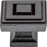 1-1/4'' Overall Length Gun Metal Square Delmar Cabinet Knob