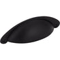 Jeffrey Alexander - 3'' Center-to-Center Matte Black Lyon Cabinet Cup Pull - Matte Black