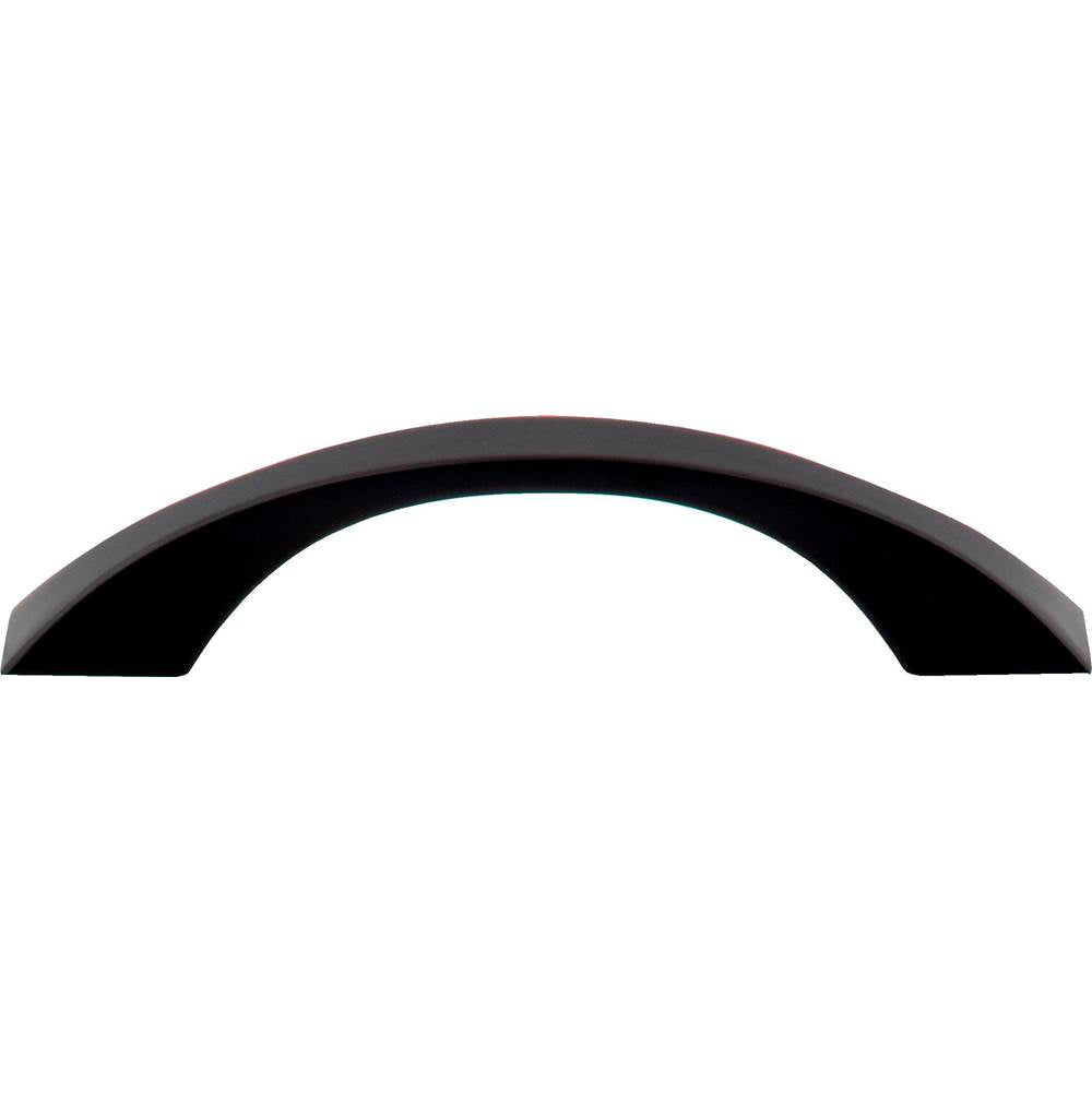 96 mm Center-to-Center Matte Black Flared Philip Cabinet Pull