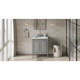 Jeffrey Alexander - 30'' Grey Percival Vanity - Grey