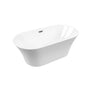 Jetta - KERI 60X34 OVAL CENTER DRAIN WHITE SOAKER WHITE WOF - White