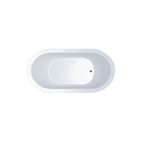 Jetta - Rowan 72X42 Oval End Drain White Air White Trim Lb - White