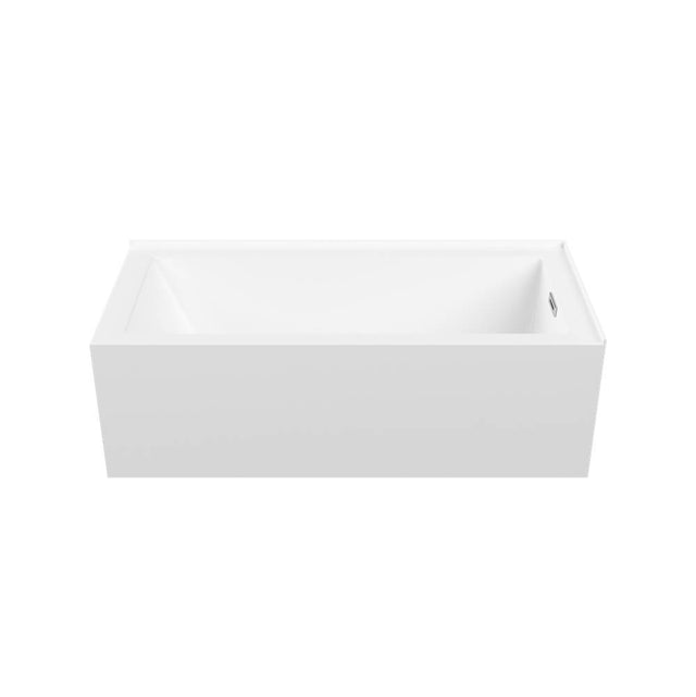 Jetta - Emerson 60x32 Rectangle End Drain White Soaker Skirted 2 Sided - White