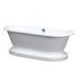 Jetta - Penelope-71X31 Wht Freestand Tub Center Drain - White