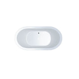 Jetta - Darby 72X42 Oval Center Drain White Air White Trim Lb - White