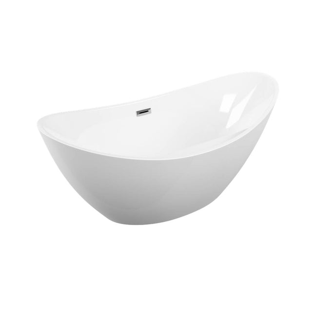 Jetta - ASHLEY 60X34 OVAL CENTER DRAIN WHITE SOAKER WHITE WOF - White