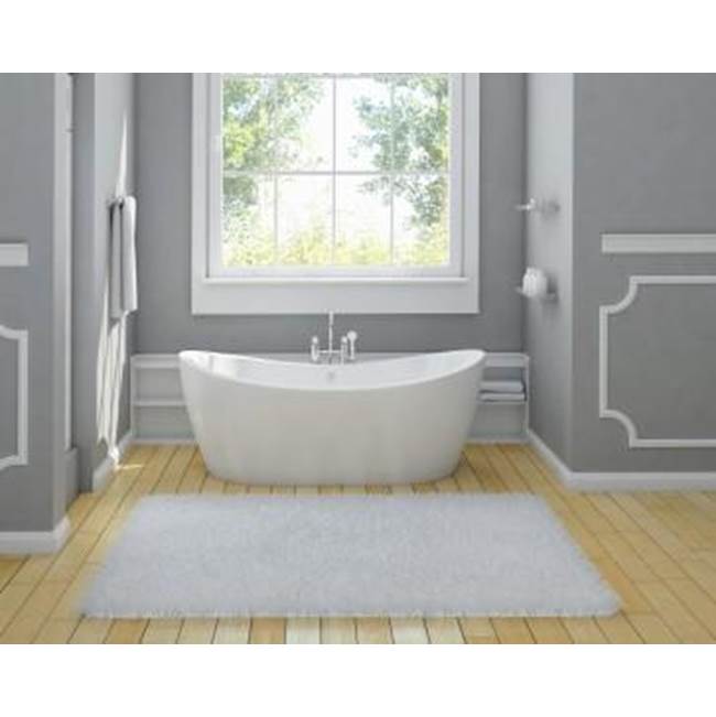 Jetta - Eclipse - 71X32 Wht Freestand Tub Center Drain W/White W&O - White