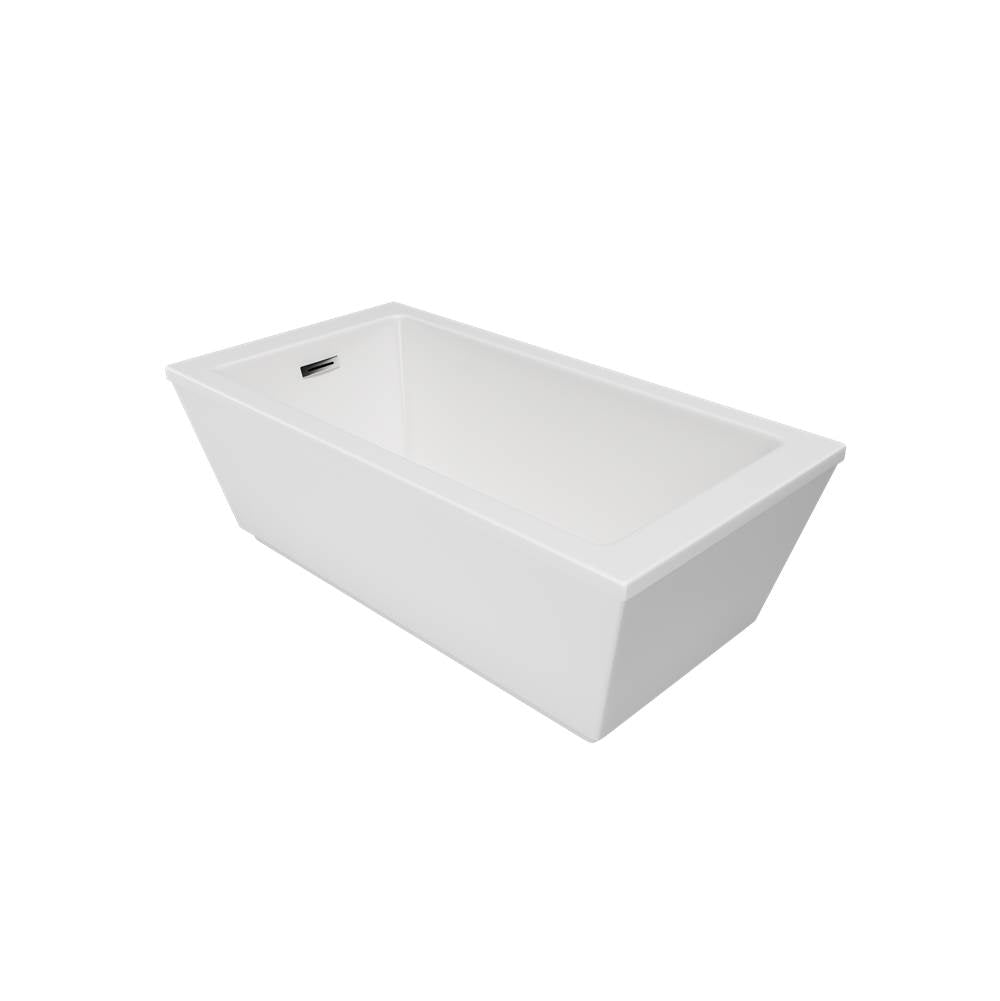 Jetta - Atlas 59X32 Rectangle End Drain White Soaker Nj - White