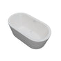 Jetta - Pandora - 59X32 Wht Freestand Tub Center Drain W/Chrome W&O - White
