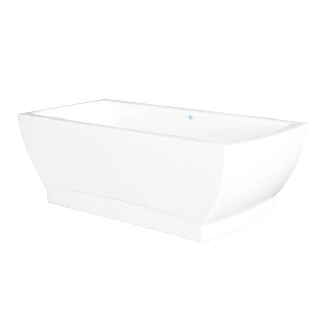 Jetta - Equinox - 65X35 Wht Freestand Tub Center Drain W/Chrome W&O - White