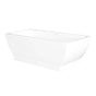 Jetta - Equinox - 65X35 Wht Freestand Tub Center Drain W/Chrome W&O - White