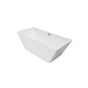 Jetta - Vega - 59X32 Wht Freestand Tub Center Drain W/Chrome W&O - White
