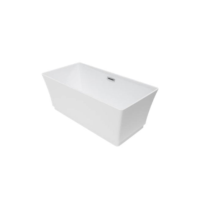 Jetta - Flare - 59X30 White Freestanding Tub Center Drain W/White W And O - White