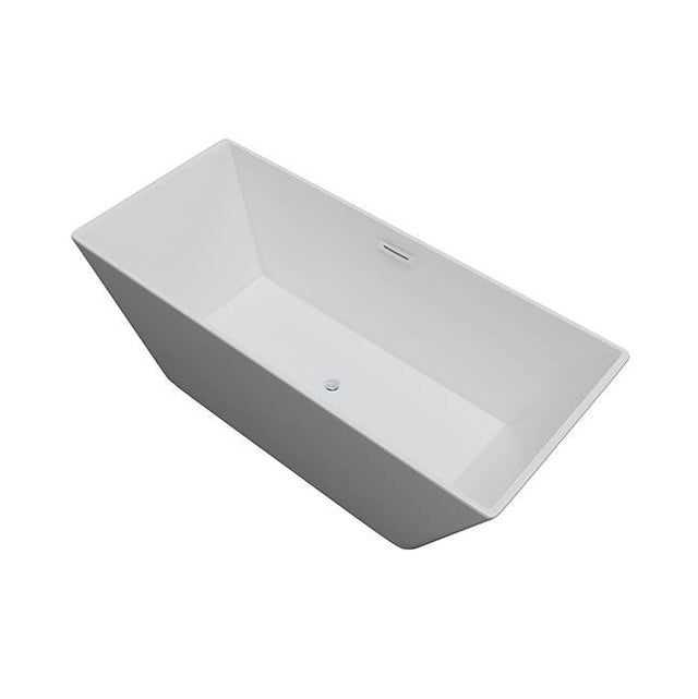Jetta - Vega - 67X32 Wht Freestand Tub Center Drain W/White W&O - White