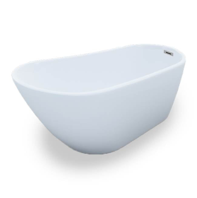 Jetta - Lucid - 67X31 Wht Freestand Tub End Drain W/White W&O - White