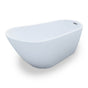 Jetta - Lucid - 67X31 Wht Freestand Tub End Drain W/White W&O - White