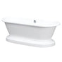 Jetta - Clara - 69X29 Wht Freestanding Tub With Brushed Nickel Feet - White With Brushed Nickel Feet