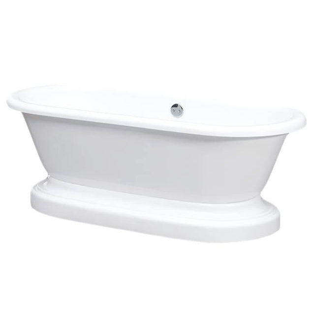 Jetta - Juliet - 66 X28 Wht Freestanding Tub With Chrome Feet - White With Chrome Feet