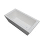 Jetta - Atlas - 2Pc 59X32 Wht Freestand Tub End Drain W/White W&O - White