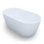 Jetta - Aldrin - 58X30 Wht Freestand Tub Center Drain W/Chrome W&O - White