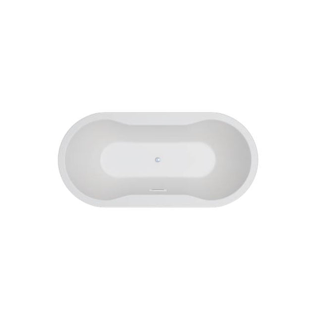 Jetta - Ophelia 2 Pc - 67X32 Wht Freestand Tub Center Drain W/Chrome W&O - White