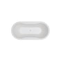 Jetta - Ophelia 2 Pc - 67X32 Wht Freestand Tub Center Drain W/Chrome W&O - White