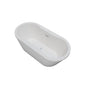 Jetta - Ophelia 2 Pc - 67X32 Wht Freestand Tub Center Drain W/White W&O - White