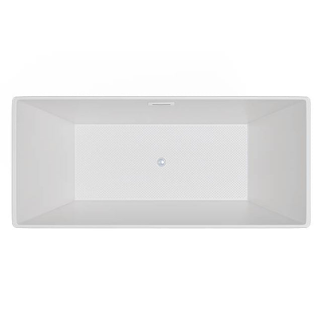 Jetta - Vega - 67X32 Wht Freestand Tub Center Drain W/Chrome W&O - White
